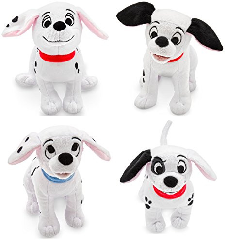 Disney Store 101 Dalmatians Plush Mini Bean Bag Bundle of 4: Patch, Penny, Lucky, Rolly