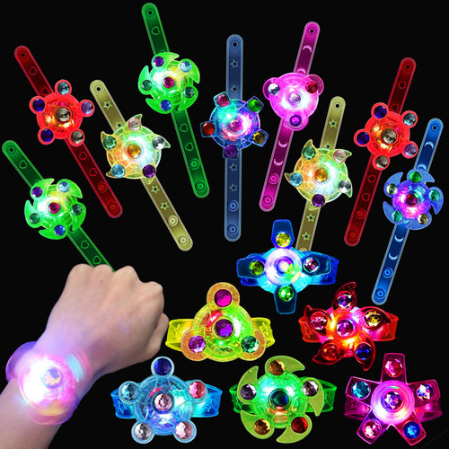 24 PCS LED Light Up Fidget Spinner Bracelets Party Favors for Kids 4-8 8-12,Glow in The Dark Party Supplies,Birthday Gifts,Treasure Box Toys for Classroom,Carnival Prizes,Pinata Goodie Bag Stuffers 24 PCS LED Light Up Fidget Spinner Bracelets Party Favors for Kids 4-8 8-12,Glow in The Dark Party Supplies,Birthday Gifts,Treasure Box Toys for Classroom,Carnival Prizes,Pinata Goodie Bag Stuffers