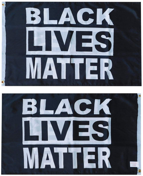 Trade Winds Black Lives Matter Black Double Sided 100D Woven Poly Nylon Flag 2x3 2'x3' Premium Quality Banner Grommets Heavy Duty (RUF) Trade Winds Black Lives Matter Black Double Sided 100D Woven Poly Nylon Flag 2x3 2'x3' Premium Quality Banner Grommets Heavy Duty (RUF)