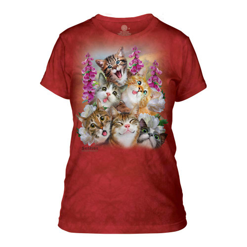 The Mountain Women's Kittens Selfie Apparel, red, 2XL