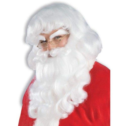 Forum Novelties Men's Santa Wig and Beard Set, White, One Size
