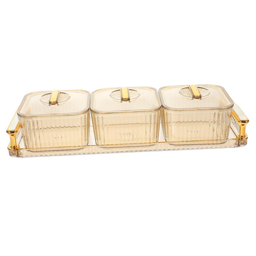 1 Set Divided Serving Dish Sectional Nuts Tray Dip Serving Bowl Desserts Serving Plate Dry Fruit Tray with Lid Veggie Serving Platter Clear Fruit Tray with Lid Appetizer Modular