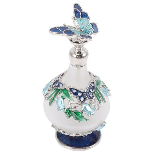 SHERCHPRY Glass Spray Bottle Vintage Decor 25ml Refillable Crystal Decor Perfume Bottle, Empty Refillable Flowers Glass Perfume Bottle for Essential Oils Glass Spray Bottles Glass Containers