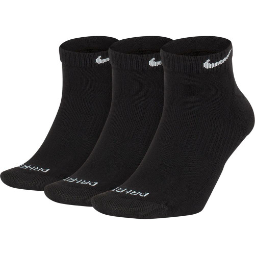 Nike Everyday Plus Cushion Low Socks 3-Pair Pack Black/White LG (US Men's Shoe 8-12, Women's Shoe 10-13)