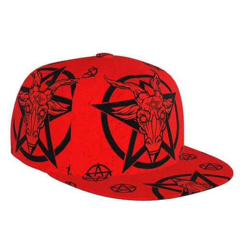 Red Satanic Pentagram Unisex Flat Bill Baseball Caps,Fashion Hip-Hop Adjustable Flat Bill Hat,Trucker Hats Dad Hat Snapback Hats Red Satanic Pentagram Unisex Flat Bill Baseball Caps,Fashion Hip-Hop Adjustable Flat Bill Hat,Trucker Hats Dad Hat Snapback Hats