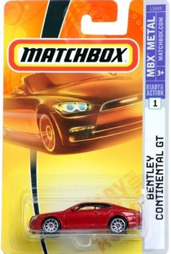 Matchbox 2007MBX Metal Red/Burgundy Bentley Continental GT #1