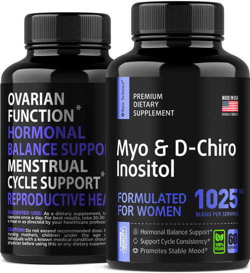 Myo & D-Chiro Inositol - Hormone Balance & Ovarian Support: Fertility Supplements for Women, PCOS, Preconception Vitamins - Myo-Inositol & D-Chiro Inositol, Vitamin B8, Inositol 1000mg - 60 Capsules Myo & D-Chiro Inositol - Hormone Balance & Ovarian Support: Fertility Supplements for Women, PCOS, Preconception Vitamins - Myo-Inositol & D-Chiro Inositol, Vitamin B8, Inositol 1000mg - 60 Capsules