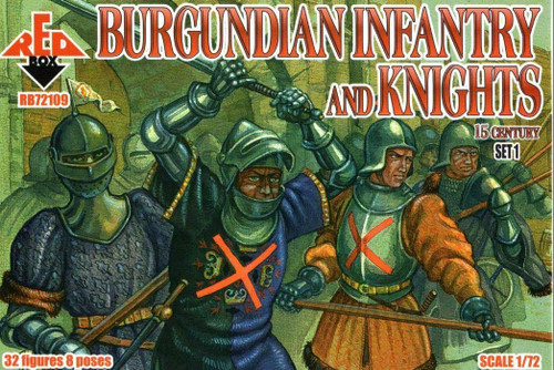 Red Box 72109-1/72 - Burgundian Infantry and Knights, 15 Century Set 1 Kit