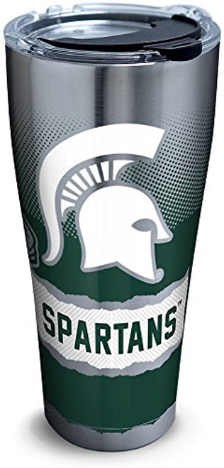 Tervis 1266059 Michigan State Spartans Knockout Stainless Steel Tumbler with Clear and Black Hammer Lid 30oz, Silver Tervis 1266059 Michigan State Spartans Knockout Stainless Steel Tumbler with Clear and Black Hammer Lid 30oz, Silver
