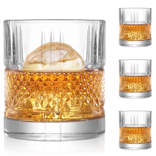 veecom Whiskey Glasses, 10oz Crystal Whiskey Glass Set of 4, Old Fashioned Rocks Glasses Scotch Whiskey, Bourbon Glass for Cocktail, Liquor, Whiskey Gift for Men Dad veecom Whiskey Glasses, 10oz Crystal Whiskey Glass Set of 4, Old Fashioned Rocks Glasses Scotch Whiskey, Bourbon Glass for Cocktail, Liquor, Whiskey Gift for Men Dad
