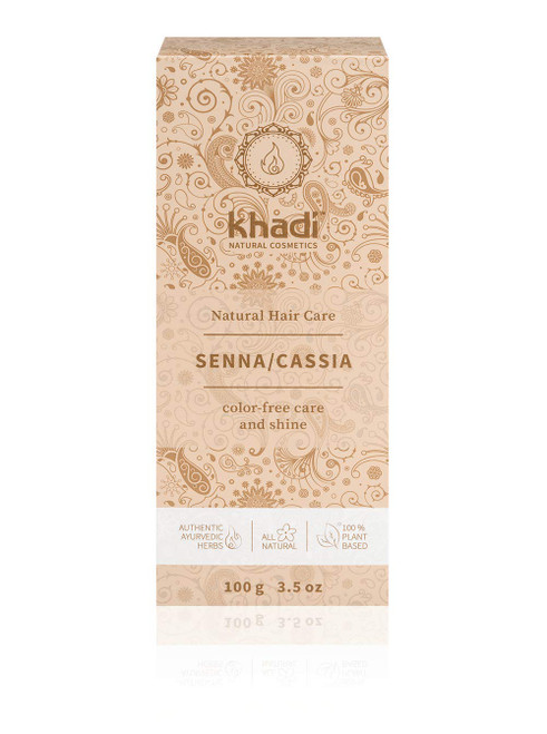khadi SENNA/CASSIA (Colorless) Natural Hair Color, Plant based hair dye for intensive care for strong, healthy hair, 100% herbal, vegan, PPD & chemical free, natural cosmetic for healthy hair 3.5oz
