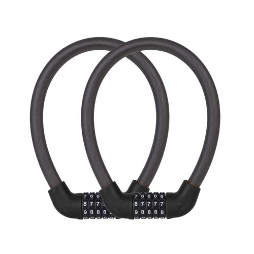 2Pcs Specialized Bike Lock Cable, High Security 5 Digit Combination Lock Windproof and Rainproof Heavy Duty Anti- Theft Cable Lock for Bike Road Bike, Electric Bicycle, Scooter