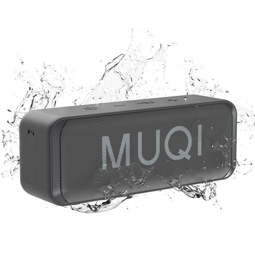 MUQI Bluetooth Speaker, IPX7 Waterproof Portable Wireless Speaker with 24H Playtime 10W Stereo Sound 66ft Bluetooth Range Dual Pairing for Outdoor, Travel, Home