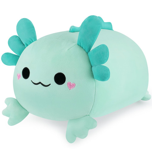 Axolotl Plush-15.8'' Axolotl Plush Pillow, Green Kawaii Axolotl Plushies, Axolotl Anime Plush Stuffed Animals Cute Plush Axolotl Stuff Plushie Stuffed Pillows Birthday Gift for Kids Girls Boys Axolotl Plush-15.8'' Axolotl Plush Pillow, Green Kawaii Axolotl Plushies, Axolotl Anime Plush Stuffed Animals Cute Plush Axolotl Stuff Plushie Stuffed Pillows Birthday Gift for Kids Girls Boys