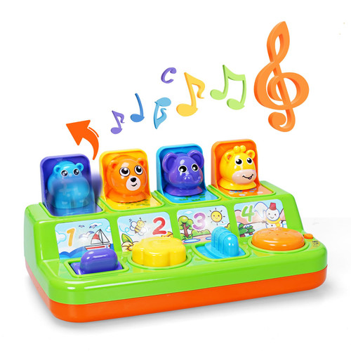 FS Musical Baby Pop Up Toy, Cause and Effect Toys for Babies 12 18 Months, Pop Up Animal Toys for Toddlers 1-3 Years Old Boys & Girls FS Musical Baby Pop Up Toy, Cause and Effect Toys for Babies 12 18 Months, Pop Up Animal Toys for Toddlers 1-3 Years Old Boys & Girls
