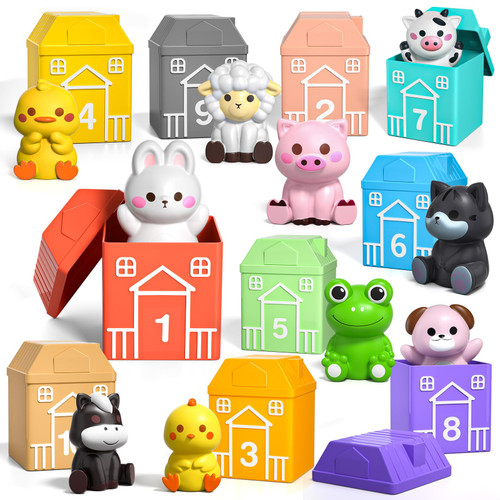 Toddler Preschool Learning Toys for 1 2 3 Year Old Boys Girls, 20 Pieces Farm Animal Montessori Toys for Toddlers 1 2 3 Year Old, 1 2 3 Year Old Boy Girl Kids Birthday Christmas Preschool Toys Gift Toddler Preschool Learning Toys for 1 2 3 Year Old Boys Girls, 20 Pieces Farm Animal Montessori Toys for Toddlers 1 2 3 Year Old, 1 2 3 Year Old Boy Girl Kids Birthday Christmas Preschool Toys Gift