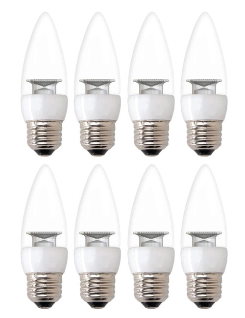 8 GE Soft White LED Light Bulb - Blunt Tip - Dimmable - 40W Equivalent - Medium Base