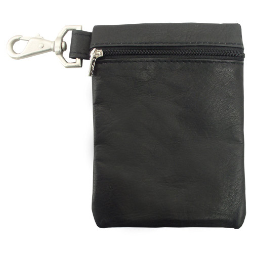 Piel Leather Valuable Pouch, Black, One Size