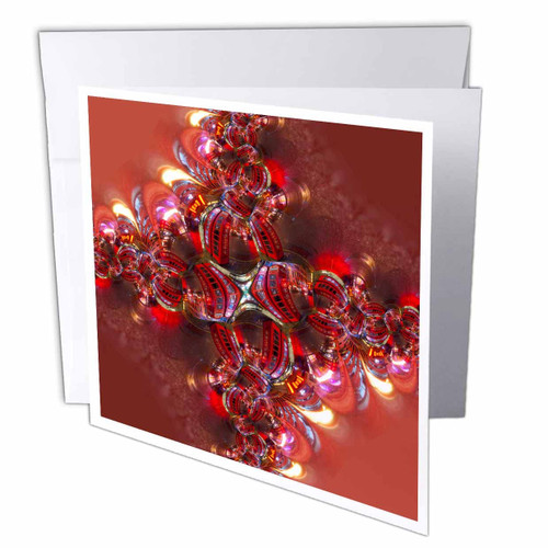 3dRose Abstract design of red phone booth. - Greeting Cards (gc-366217-1)