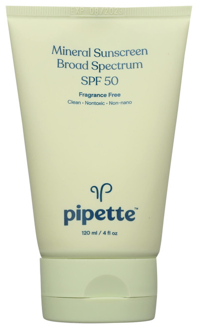Pipette Mineral Sunscreen, SPF 50 Broad Spectrum Baby Sunblock with Non-Nano Zinc, UVB/UVA Non-Toxic Sun Protection for Kids & Sensitive Skin, 4 Fl Oz Pipette Mineral Sunscreen, SPF 50 Broad Spectrum Baby Sunblock with Non-Nano Zinc, UVB/UVA Non-Toxic Sun Protection for Kids & Sensitive Skin, 4 Fl Oz