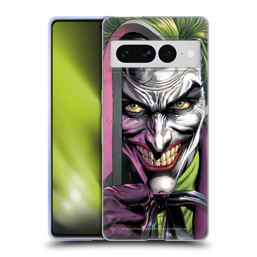 Head Case Designs Officially Licensed Batman DC Comics The Clown Three Jokers Soft Gel Case Compatible with Google Pixel 7 Pro