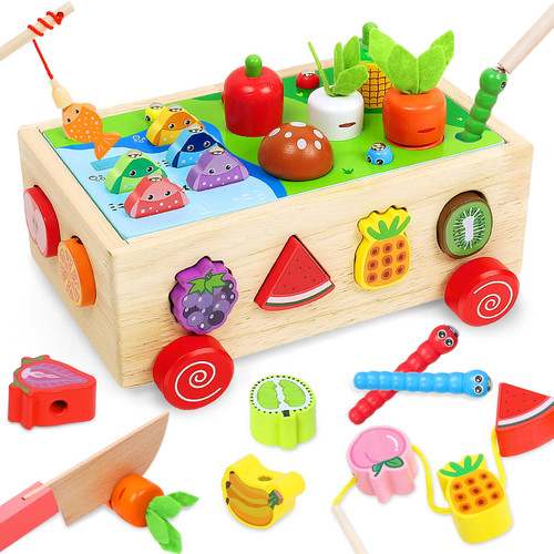 Toddler Montessori Educational Toys for 2 3 4 5 Year Old, Wooden Shape Sorter Toys for Toddlers 2-4 Learning Fine Motor Skills, Preschool Activities Christmas Birthday Gifts for Boys and Girls Toddler Montessori Educational Toys for 2 3 4 5 Year Old, Wooden Shape Sorter Toys for Toddlers 2-4 Learning Fine Motor Skills, Preschool Activities Christmas Birthday Gifts for Boys and Girls