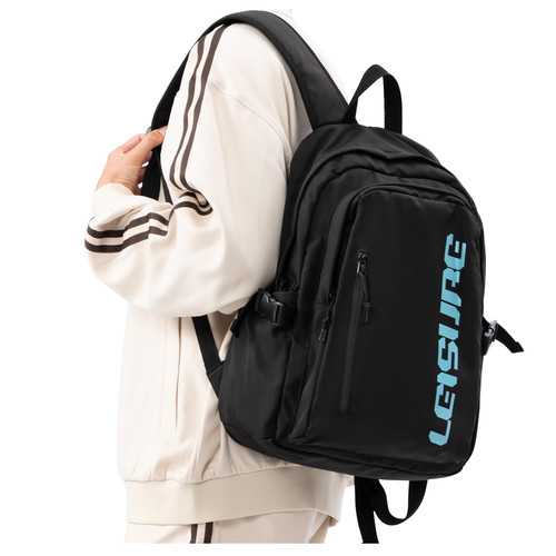 VGOCO Black School Backpack for Teens Girls Boys, Middle High School Bookbag Waterproof College Lightweight Small Carry on Travel Backpack Rucksack Casual Daypack Laptop Backpacks For Women Men