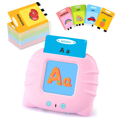 Toloso ABC Learning Flash Cards for Toddlers Age 1 2 3 4 5, Montessori Sensory Toys for Autistic Children, Preschool Learning Resources, Speech Therapy Toys, 384 Sight Words Pink