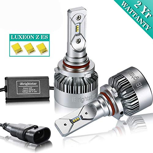 iBrightstar 9006 HB4 LED Headlight Bulbs Conversion Kit - ZES 8,000lm 6000K Cool White - 2 Yr Warranty