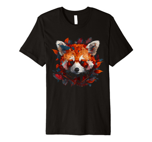 Red Panda Artwork - Autumn Leaves Animal Red Panda Premium T-Shirt