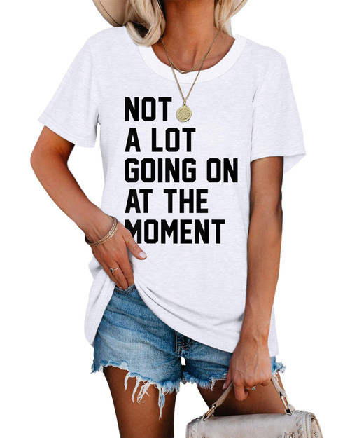 A Lot Going On at The Moment Shirt Womens Country Music Nashville Country Concert Outfits(White-S)