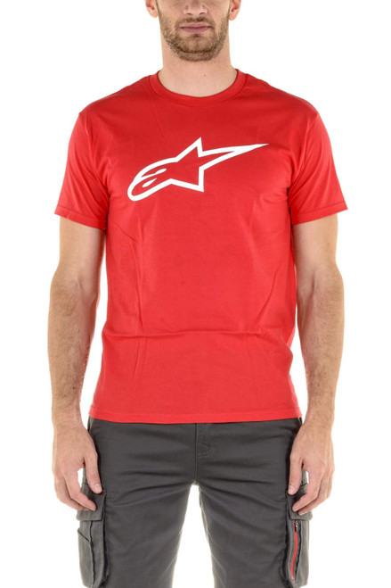 Alpinestars Ageless Classic T-Shirt (MEDIUM) (RED/WHITE)