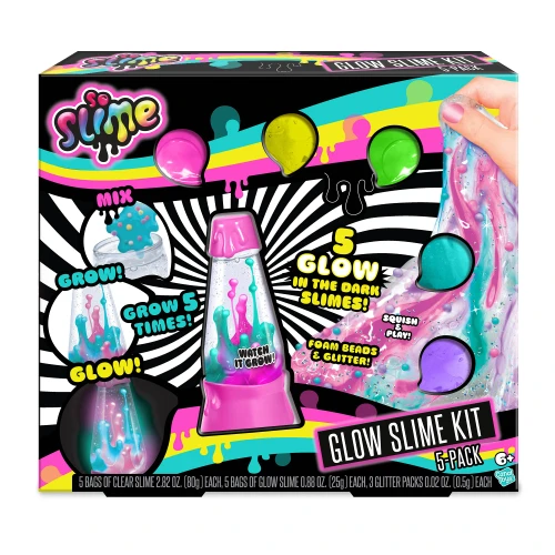 Canal Toys So Slime Glow Slime 5 Pack! Fun Glow in The Dark Slime Kit with Container. Stretch, Squish & Play!