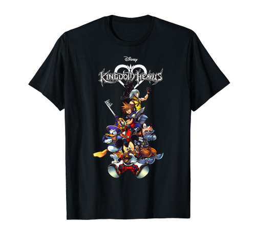 Disney Kingdom Hearts Group Shot Action Pose Logo T-Shirt