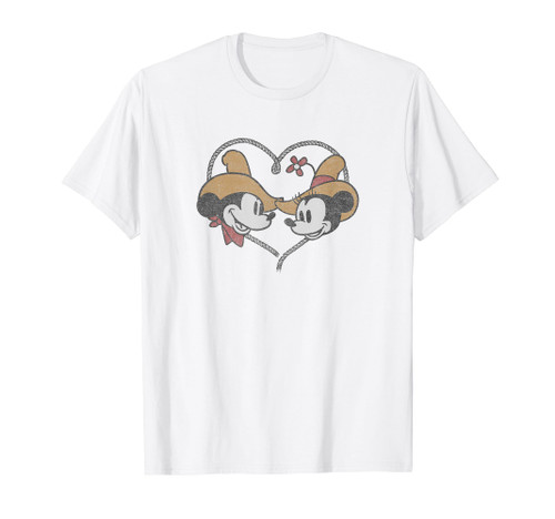 Disney Mickey And Friends Mickey & Minnie Cowboy Heart T-Shirt