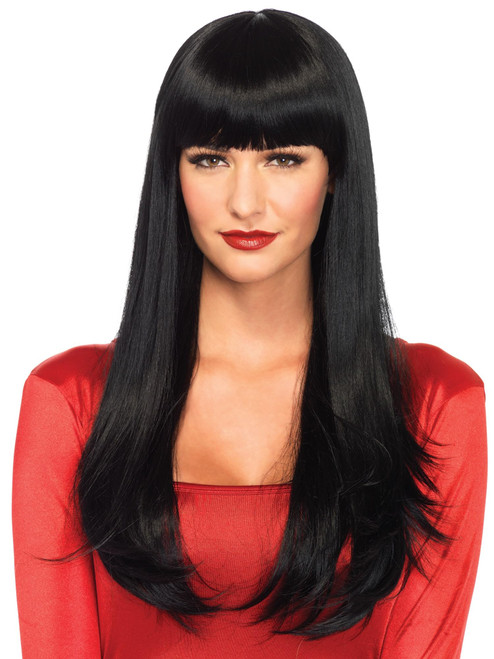 Leg Avenue Women's Long Wig, Black, One Size