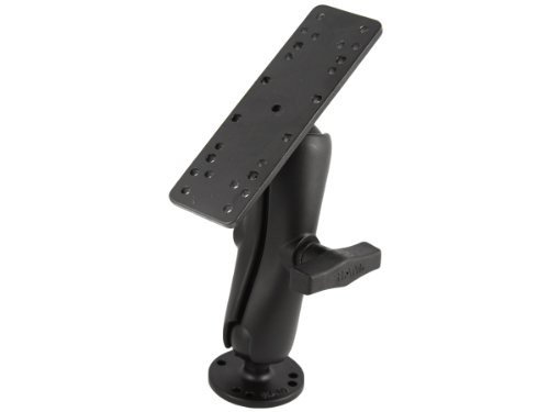 Ram Mounts RAM-111 1.5-Inch Diameter Ball Mount with 6.25-Inch by 2-Inch Rectangular Base and 2.5-Inch Round Base, Black Finish