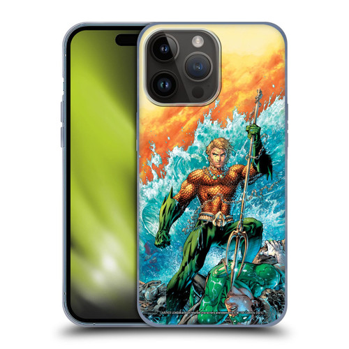 Head Case Designs Officially Licensed Justice League DC Comics New 52#4 Aquaman Comic Book Cover Soft Gel Case Compatible with Apple iPhone 15 Pro Max