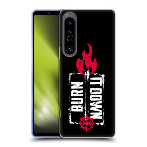 Head Case Designs Officially Licensed WWE Burn It Down Seth Rollins Soft Gel Case Compatible with Sony Xperia 1 IV