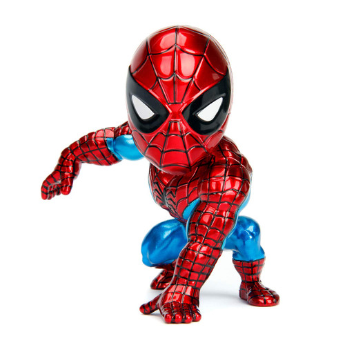 Jada Toys Marvel 4 Inch Classic Spiderman Figure, Red, One Size Jada Toys Marvel 4 Inch Classic Spiderman Figure, Red, One Size