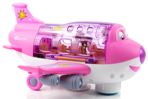 Toysery Airplane Toys for Kids, Bump and Go Action, Toddler Toy Plane with LED Flashing Lights and Sounds for Boys & Girls 3-12 Years Old (Pink Cargo Airplane) Toysery Airplane Toys for Kids, Bump and Go Action, Toddler Toy Plane with LED Flashing Lights and Sounds for Boys & Girls 3-12 Years Old (Pink Cargo Airplane)