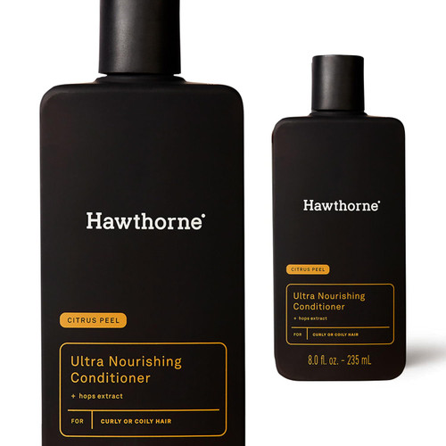 Hawthorne Ultra Nourishing Conditioner for Curly, Coily Hair with Shea Butter, Avocado Butter, and Hops Flower Extract to Nourish, Strengthen, Moisturize. Sulfate Free, Paraben Free. 8 fl oz. 2-Pack.