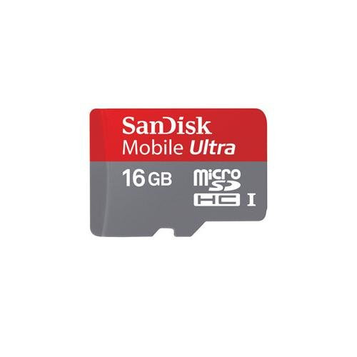 SanDisk 16GB Mobile ULTRA microSDHC Card w/ Adapter (SDSDQY-016G-A11A)