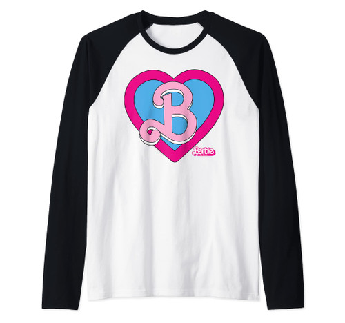 Barbie The Movie - Heart Crest Raglan Baseball Tee