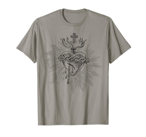 Devotion to the Sacred Heart of Jesus Vintage Catholic Art T-Shirt