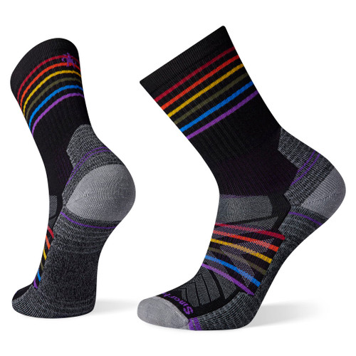 Smartwool Hike Light Cushion Pride Pattern Crew Sock Black, S