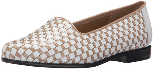 Trotters Women's Liz Ballet Flat, White/Nude, 7.5 Narrow