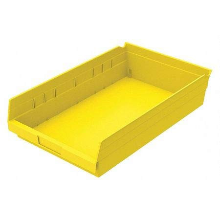 Yellow Shelf Bin, 17-7/8"L x 11-1/8"W x 4"H