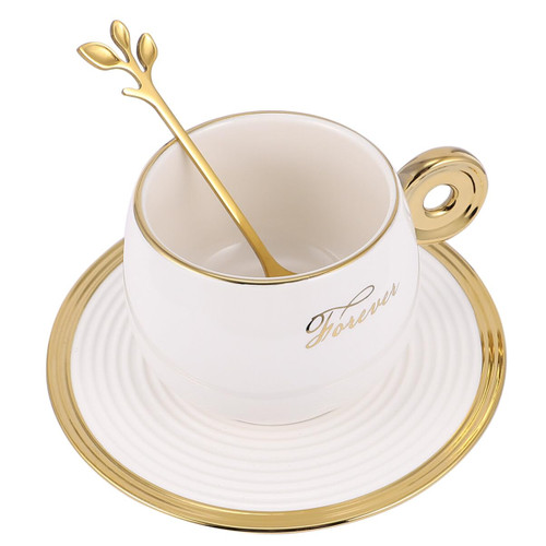 EXQUIMEUBLE 1Pc coffee cup cafe shop drinking mug ceramic cup coffee mug espresso cups ceramic water cup Office Mug tea mug coffee drink espresso mug womens gift white milk tea cup Miss woman