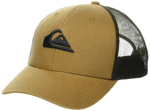 Quiksilver Men's Grounder Trucker Hat, Bone Brown 234, One Size